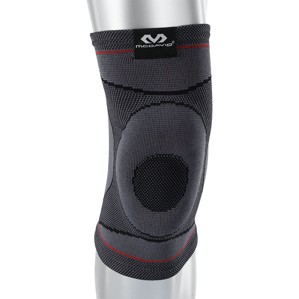 McDavid Sport Knee Compression Knit Sleeve W/ Gel Buttress, Gray,  Small/Medium, Fitness Recovery